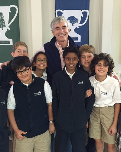 With some of the students from the school in Portola Valley, CA.