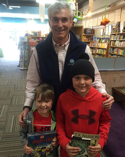 At Blue Manatee in Cincinnati, I met a fan and a future fan!