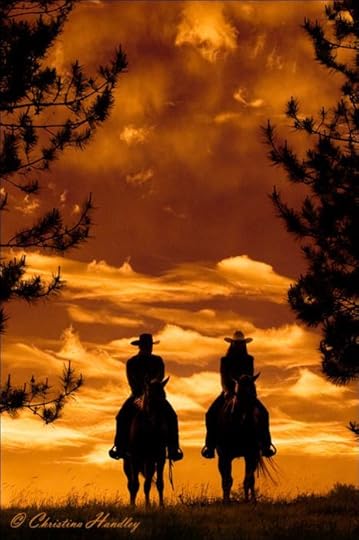 couple on horseback: 