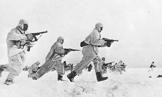 Soviet troops fighting near Moscow, Russia, late 1941 (public domain via WW2 Database)
