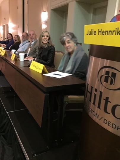 Authors of cozies, police procedurals and thrillers competed during a Wheel of Fortune inspired panel at the New England Crime Bake
