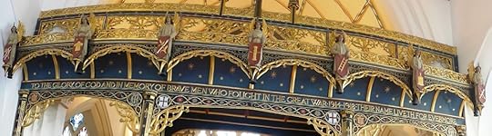 The inscription on the chancel screen of All Saints Church in Blackheath, London.