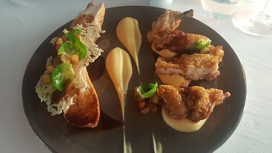 Pan Roasted Organic Chicken: Manjimup Black Truffles, Artichoke-Black Truffle Puree, Natural Cooking Juices