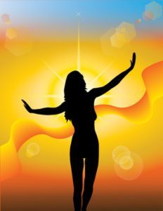 Girl silhouette sunshine2