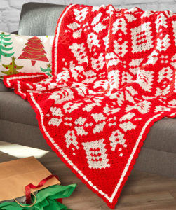 Snowflake Corner-to-corner blanket