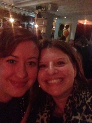 2014. Här med Bivald. Jag såg henne redan på festen 2013, men vågade inte gå fram och hälsa pga hon såg så cool ut.