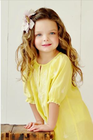 cute little girl in yellow: 