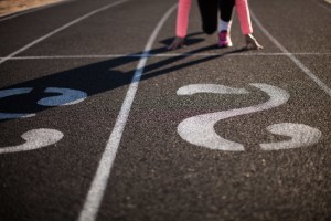 Runner lined up to race