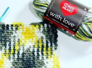 Planned pooling argyle swatch-Lemon Drop Yarn