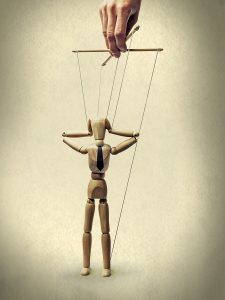 Image puppet in the hands of the puppeteer.