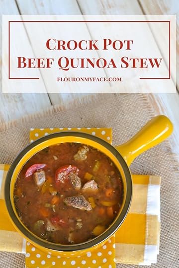 Crock Pot Beef Quinoa Stew recipe via flouronmyface.com
