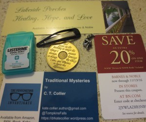 4-bookcards-mouthwash-hairclip-piskie-coin