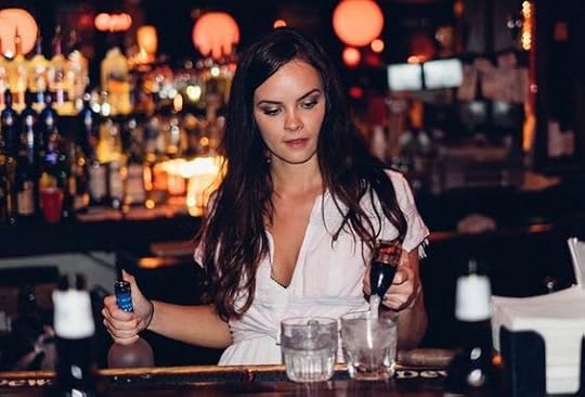 female bartender: 