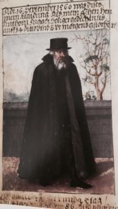The last image in his book shows Matthäus at age 63, attending the funeral of his “gracious master” Antoni Fugger. 