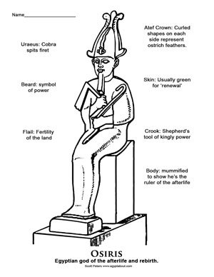 Osiris coloring page