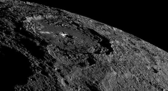 Occator Crate, Ceres, taken as Dawn moves further out from the asteroid, NASA/JPL