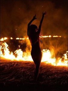 Fire dancing