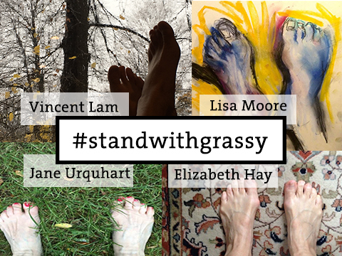 Photo: Canada's authors stand with Grassy Narrows