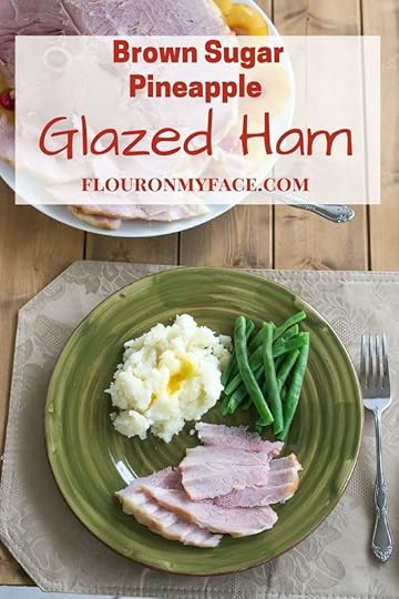 Brown Sugar Pineapple Glazed Holiday Ham recipe via flouronmyface.com