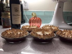 Cranberry meringue pies