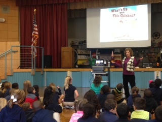 At the Beethoven School (K-2) I read my book What's Up with This Chicken?