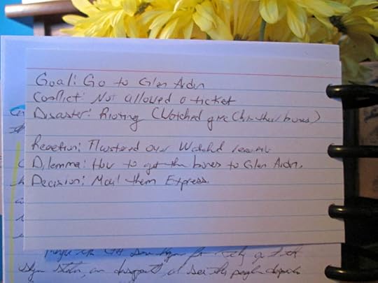 Scene Structure Note Card Write Mind Planner