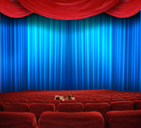 In a movie theater
