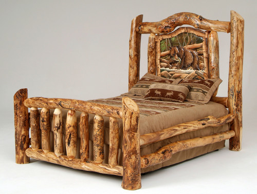 Rustic Log Bed