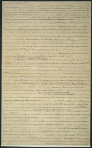 From the Thomas Jefferson Papers, a draft of Jefferson’s 1804 Inaugural address, in Jefferson’s own hand. Manuscript Division. 