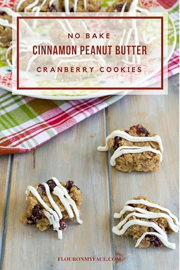 No Bake Cinnamon Peanut Butter Cranberry Cookies are perfect for your Christmas Cookie Exchange via flouronmyface.com