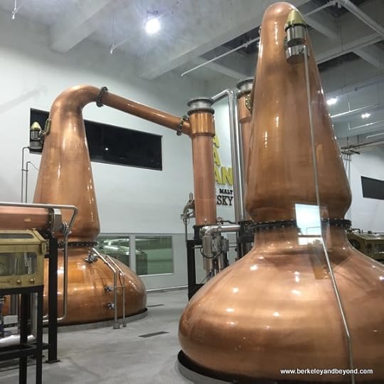 copper stills at Kavalan Whisky distillery in Yilan, Taiwan