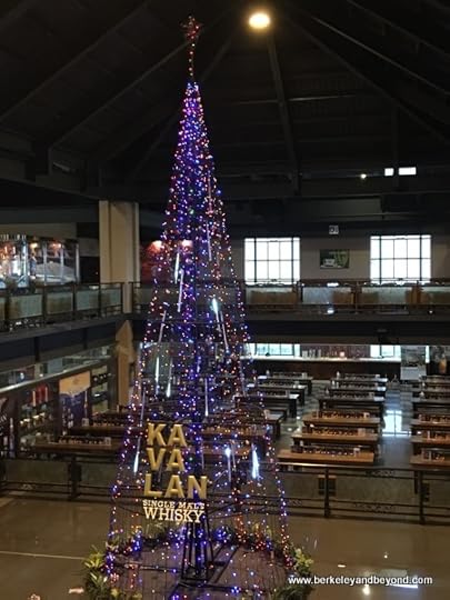 Christmas tree at Kavalan Whisky distillery in Yilan, Taiwan