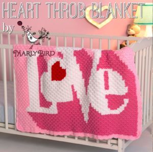 Heart Throb Blanket-Marly Bird's FREE Pattern for Red Heart
