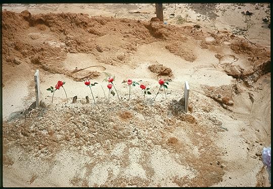 William Christenberry, Child’s Grave with Pink Rosebuds, Hale County, Alabama, 1975