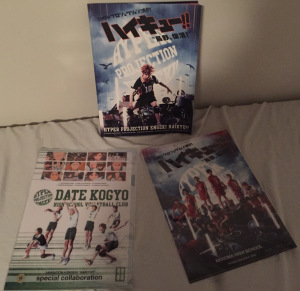 Program and commemorative folders from the Haikyu!! musical