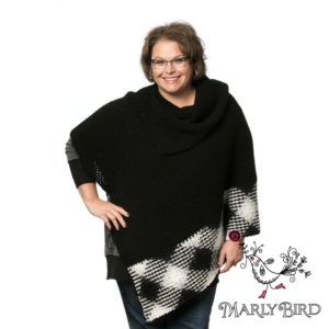 Planned Pooling Argyle Poncho-My First with Marly Bird and Red Heart Yarns