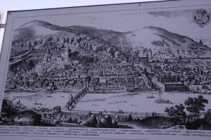 17th century version of the map of Heidelberg