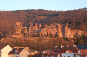 View of Heidelberg Castle from across the river