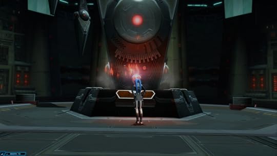 Vette studies alien technology in Star Wars: The Old Republic's Knights of the Eternal Throne expansion