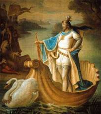 Painting of Lohengrin by August von Heckel