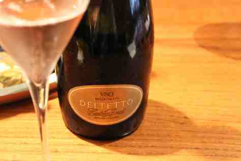Deltetto Extra Brut Spumante Rose Metodo Classico from Nebbiolo and Pinot Nero. 