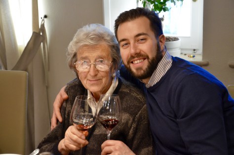 Carlo Deltetto and his beloved maternal nonna Bibiana on Christmas Day 2015. 