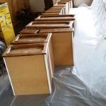 pulled all the cabinet, they had no finish left on them