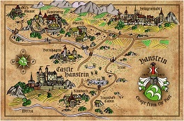 map of castle Hanstein in medieval times