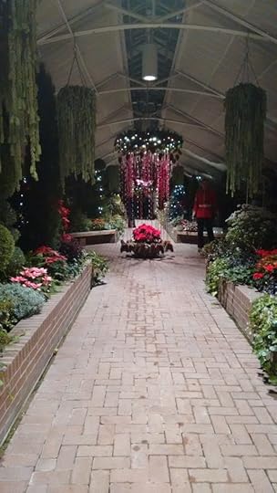 Greenhouse with festive decorations