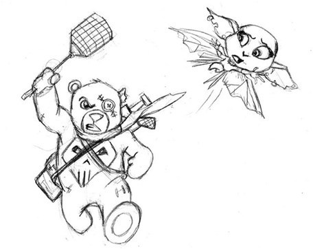 Mr Button The Teddy Bear Chasing The Tooth Fairy by Veronica Smith