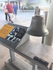 The USS Arizona's bell, Pearl Harbor, Hawaii (Photo: Sarah Sundin, 7 Nov 1941)