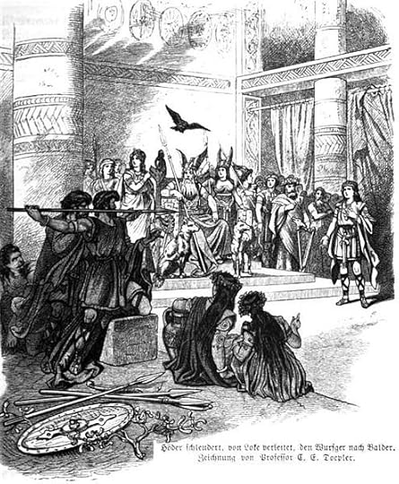 In the Scandinavian myth, the mistletoe, allegedly growing like a tree, turned into a spear and killed Baldr.