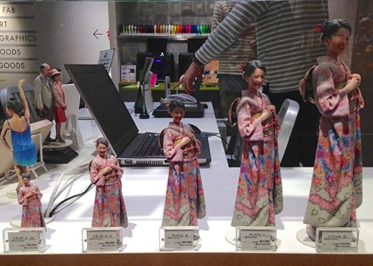 After you get your 3D photo snapped, you can get an army of yourself 3D printed – jumbo size for your mom, dog toy size for your pooch. (Shibuya Loft)