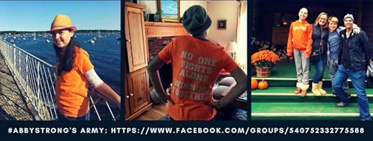 Three views of Abby from #AbbyStrong’s “Army” Facebook page: before chemo, during, and between treatments.